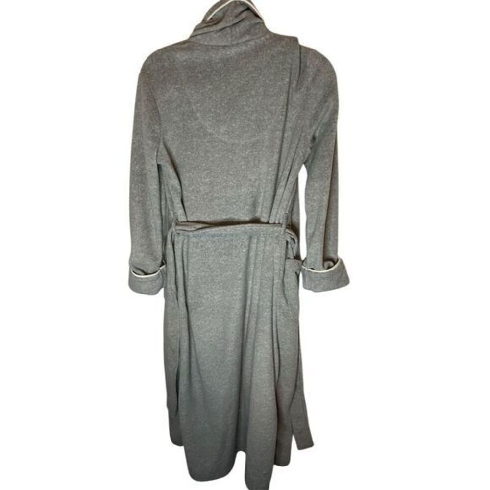 Lauren Ralph Lauren Women's XS Gray Kimono Fleece Robe Shawl Collar - Picture 5 of 10